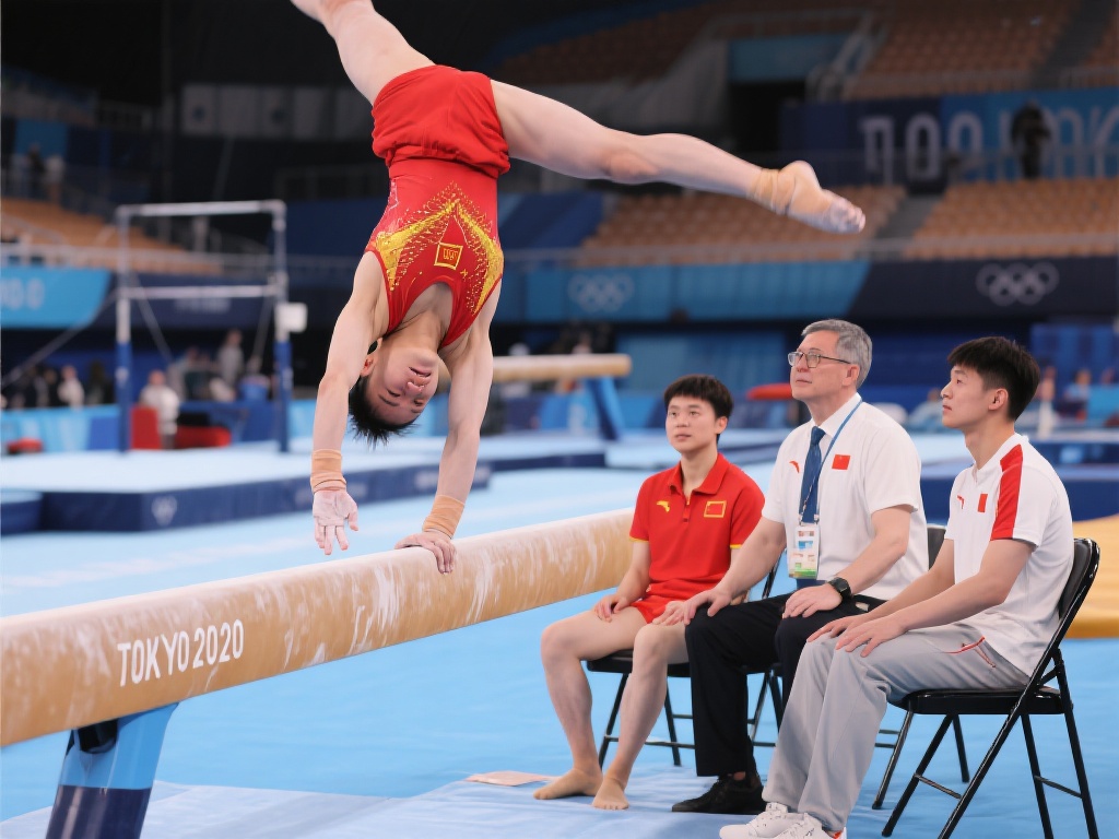 除了肉眼可见的训练场面，中国体操队还定期